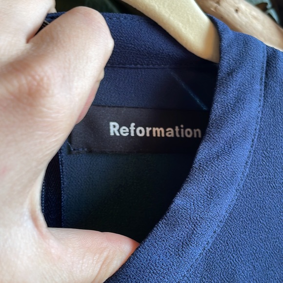 Navy Reformation Mini Dress - Picture 2 of 4